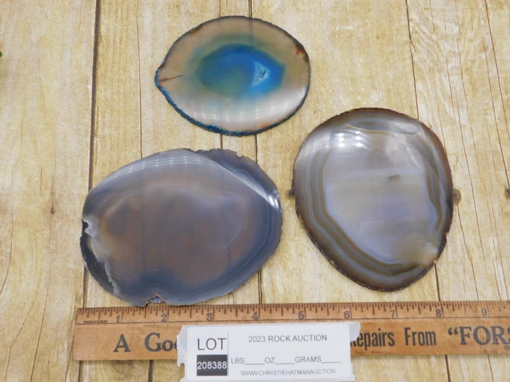 AGATE SLICES ROCK STONE LAPIDARY SPECIMEN - 8