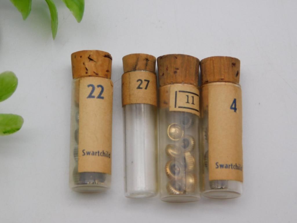 Swartchild Watch Crown Parts Vials, Lot of 4 (1 of 2)