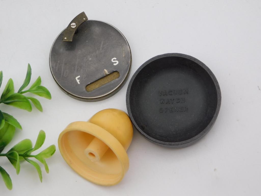 Vintage Vacuum Watch Case Opener & Regulator Back (1 of 3)