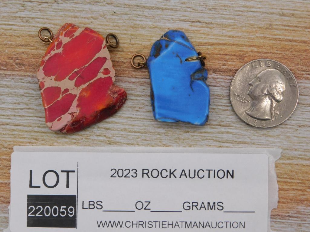 IMPRESSION JASPER PENDANTS ROCK STONE LAPIDARY SPECIMEN - 2