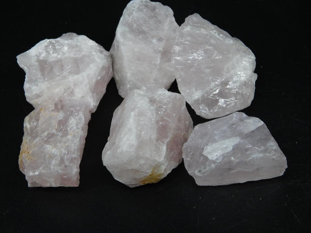 ROSE QUARTZ ROCK STONE LAPIDARY SPECIMEN: Rose Quartz Rock Stone Lapidary Specimen. See photos for exact size and condition.