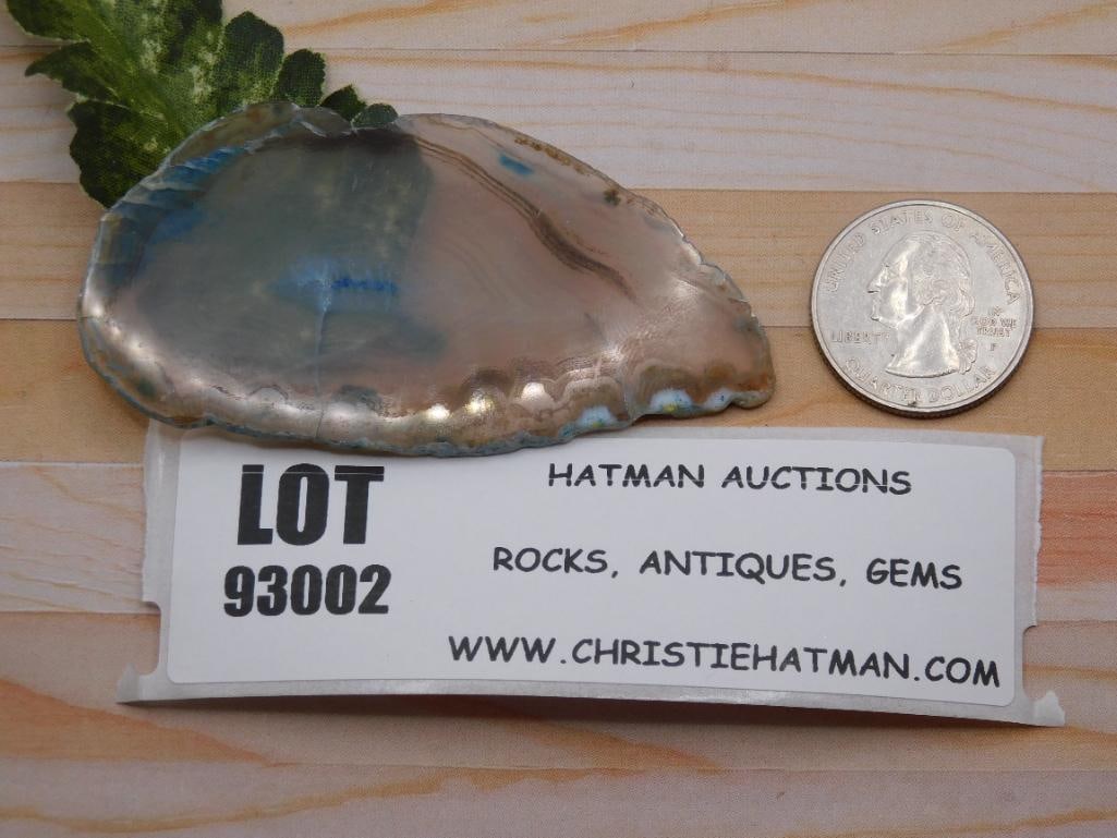 AGATE SLICE ROCK STONE LAPIDARY SPECIMEN - 9