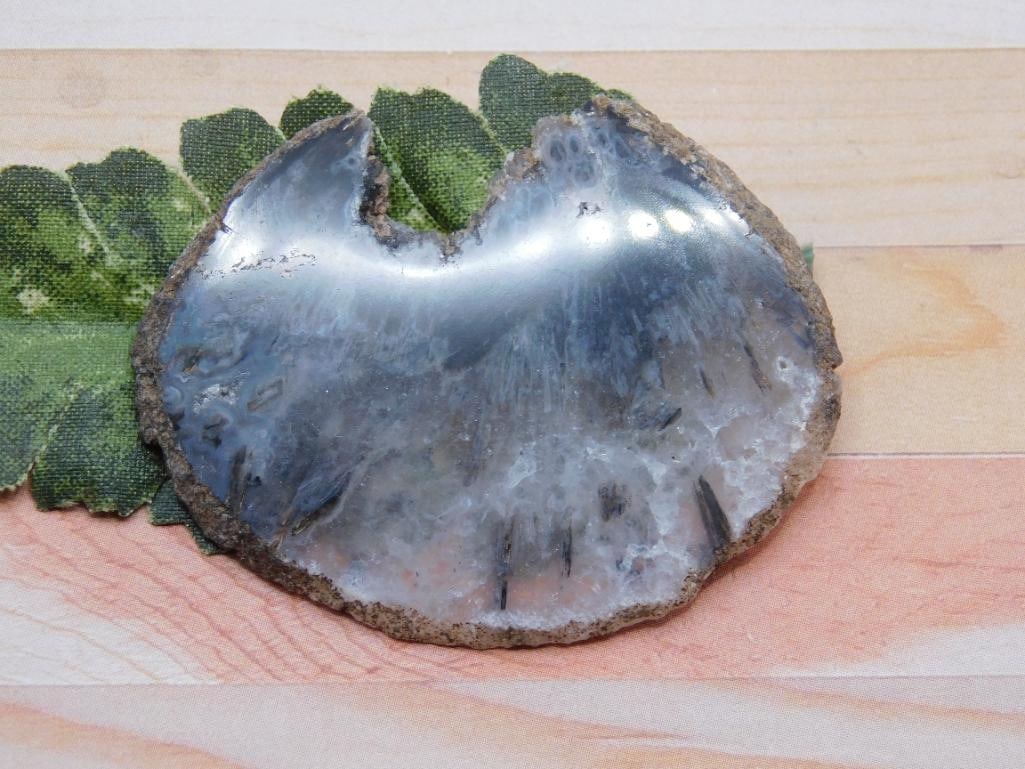AGATE SLICE ROCK STONE LAPIDARY SPECIMEN - 10