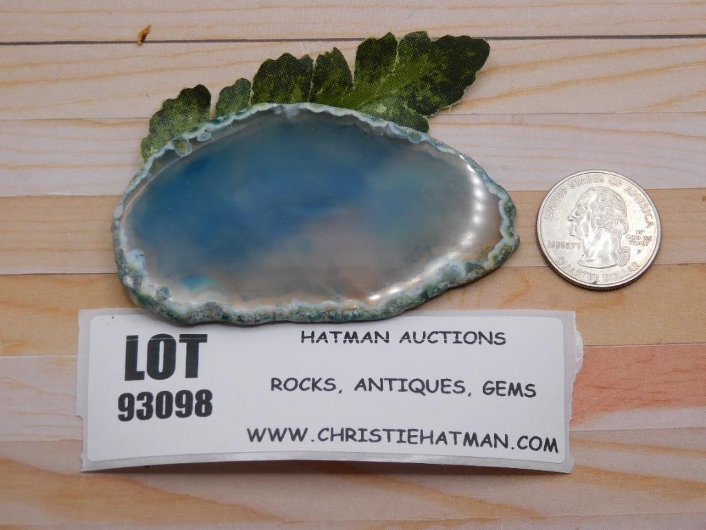 AGATE SLICE ROCK STONE LAPIDARY SPECIMEN - 7