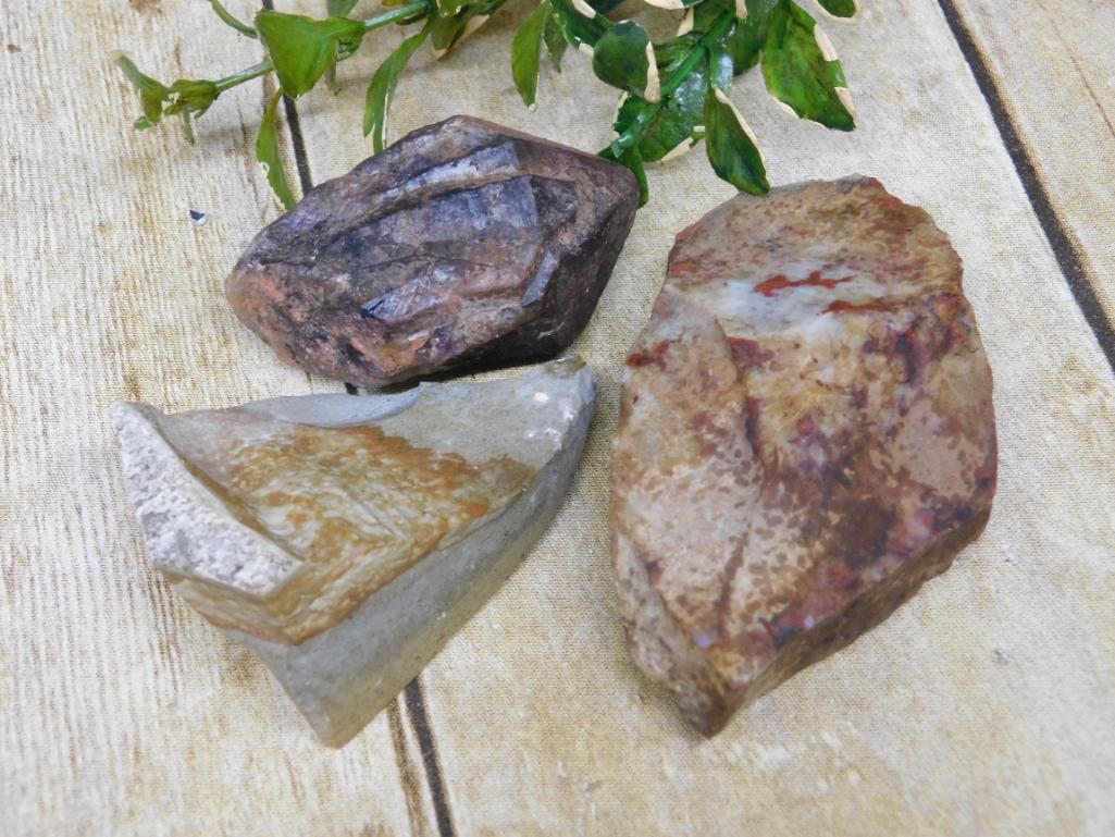 MIXED LOT ROCK STONE LAPIDARY SPECIMEN: MIXED LOT ROCK STONE LAPIDARY SPECIMEN