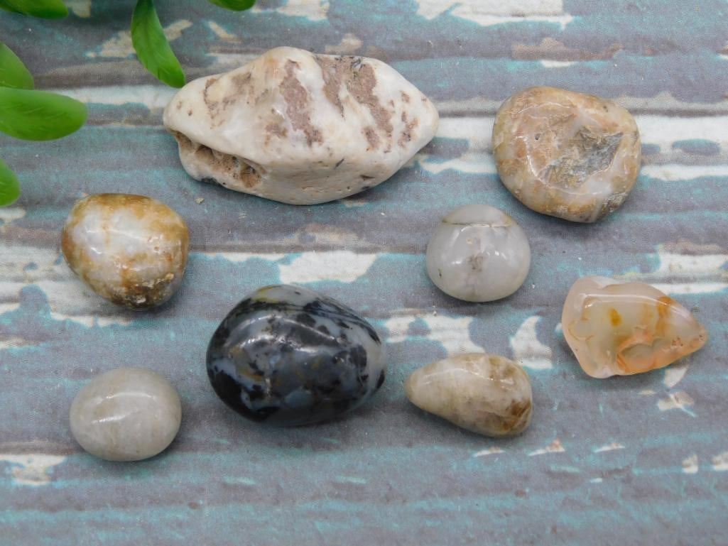 MIXED LOT ROCK STONE LAPIDARY SPECIMEN: MIXED LOT ROCK STONE LAPIDARY SPECIMEN