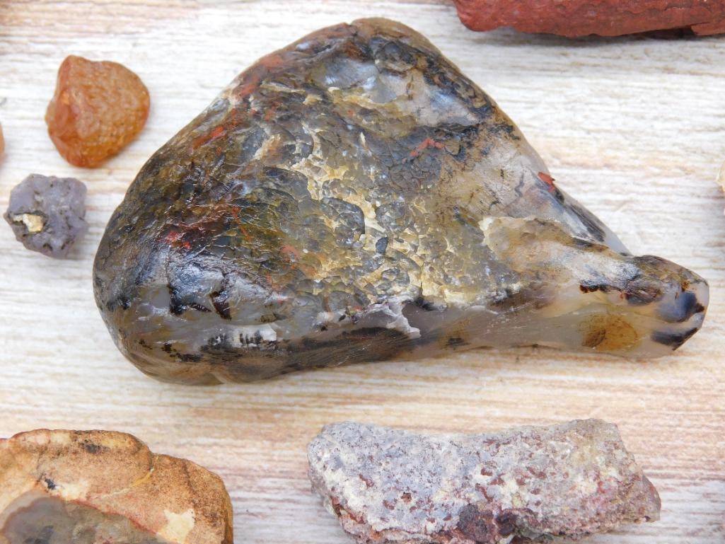 MIXED ROUGH ROCK STONE LAPIDARY SPECIMEN - 10