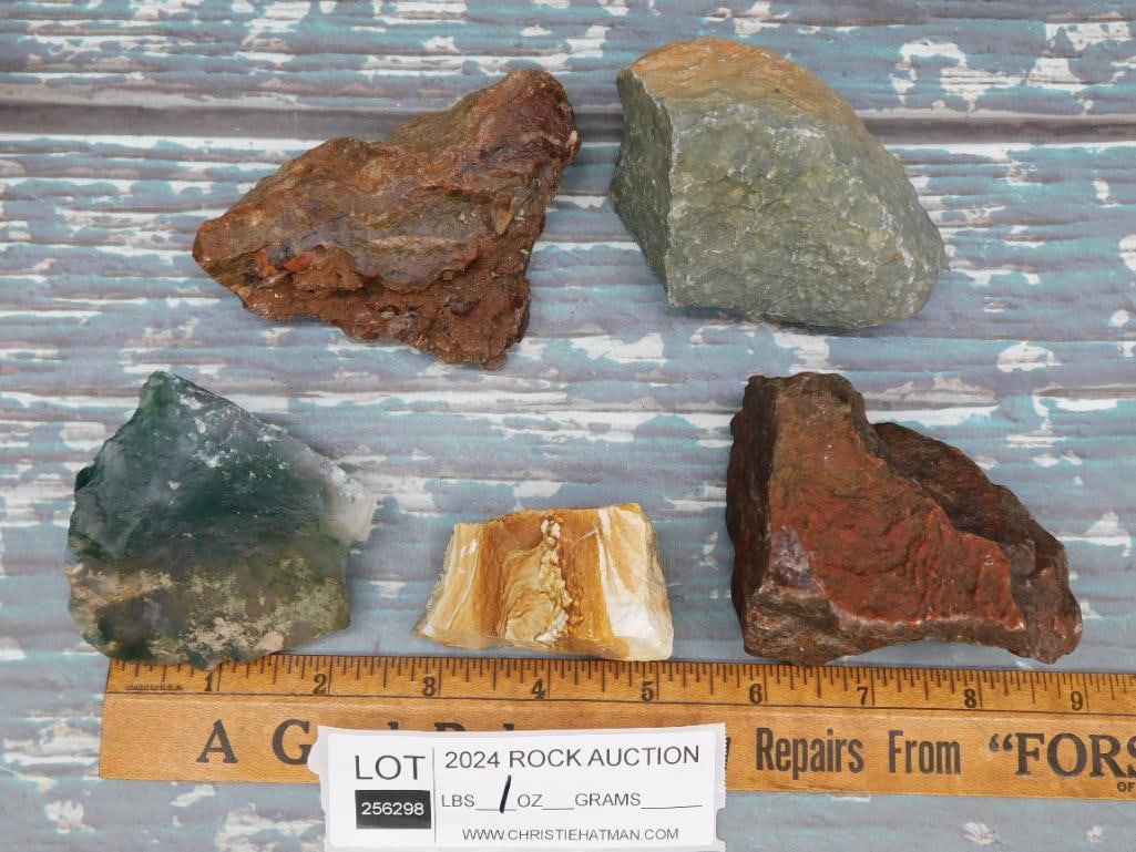 MIXED ROUGH ROCK STONE LAPIDARY SPECIMEN - 9