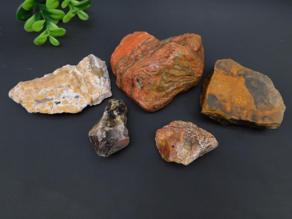 MIXED ROUGH LOT ROCK STONE LAPIDARY SPECIMEN: MIXED ROUGH LOT ROCK STONE LAPIDARY SPECIMEN