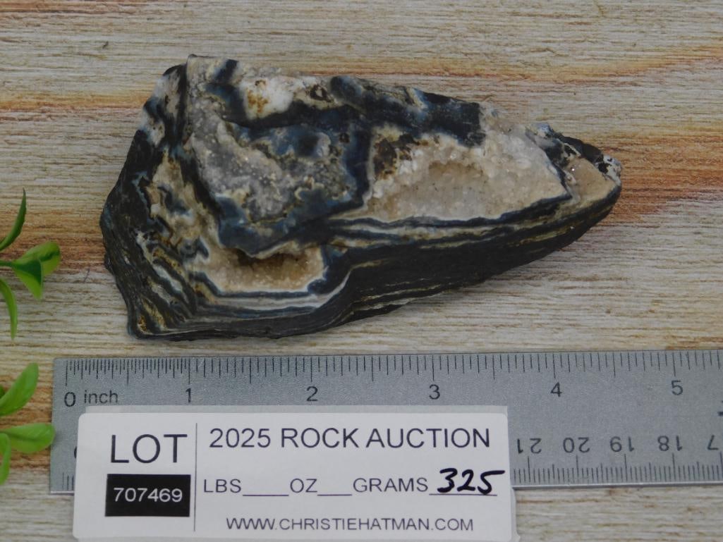 Geode Rock Specimen With Crystal Interior - 3
