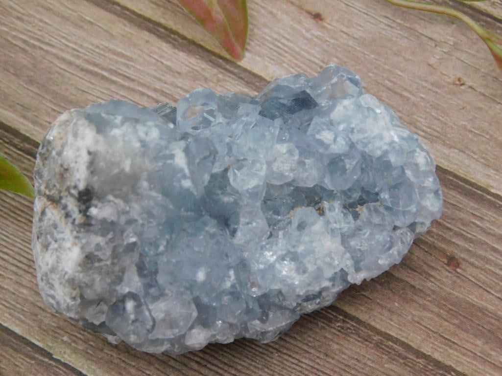 Celestite Geode Specimen with Light Blue Crystals - 5