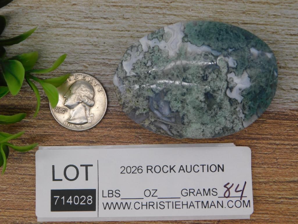 Moss Agate Polished Cabochon Stone - 2