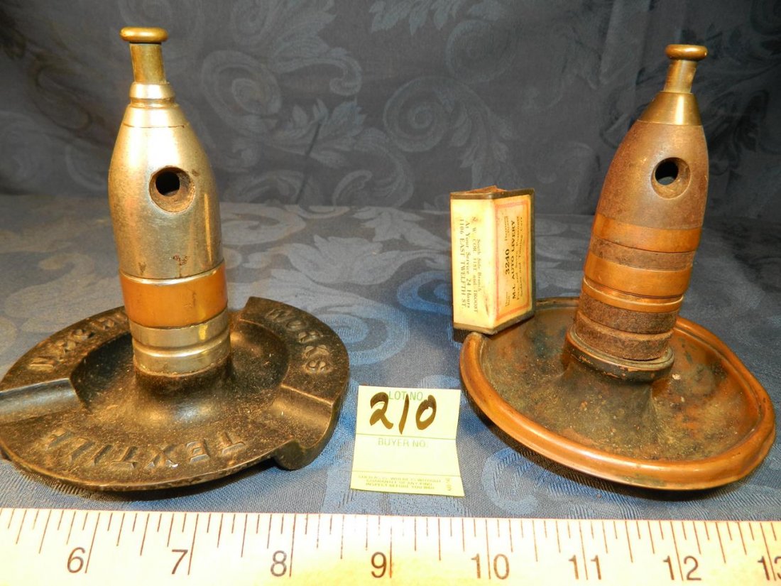 VINTAGE ADVERTISING COUNTERTOP ASHTRAYS, CIGAR CUTTERS: See photos for measurements and descriptions.