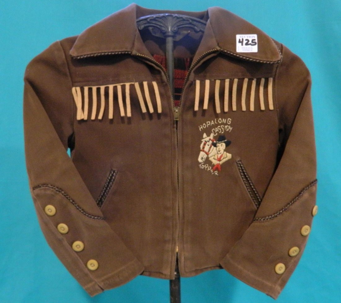 HOPALONG CASSIDY TODDLER JACKET FRINGE EMBROIDERY PIED: See Photos for measurements and condition. More lots will be added daily. For more pics, visit http://www.auctionzip.com/aflive.html?method=getCatalogLots&catalogref=1WGGVB8WH4&page=5&orderby=1 Make s