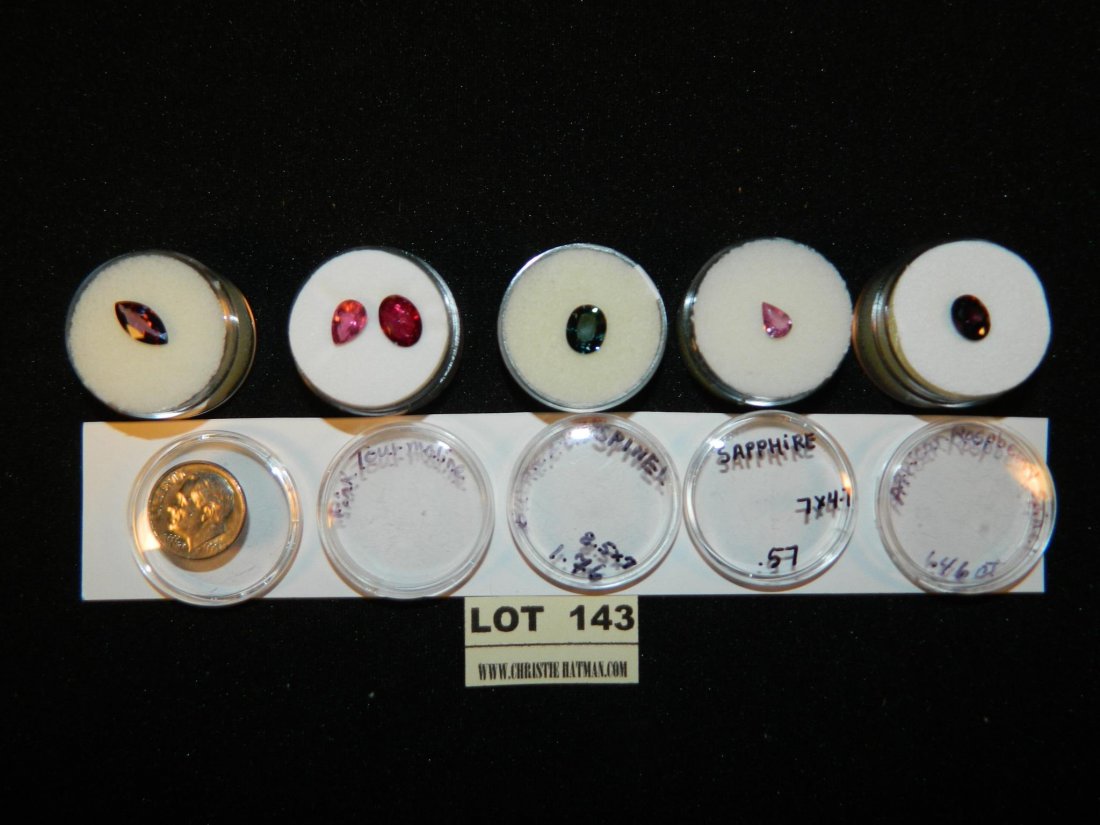 SPINEL SAPPHIRE TOURMALINE PARCEL LOT MIXED JEWELRY