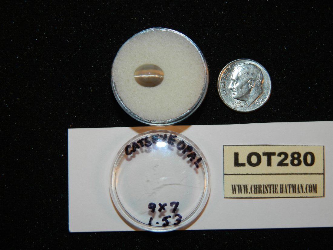 CATS EYE 9X7 OPAL JEWELRY LOOSE STONES: WELCOME TO HATMAN AUCTIONS. Visit www.christiehatman.com for 100's of color pictures. On this lot, please see photos for condition and measurements. WE SELL COLLECTIONS, so contact us when you want to
