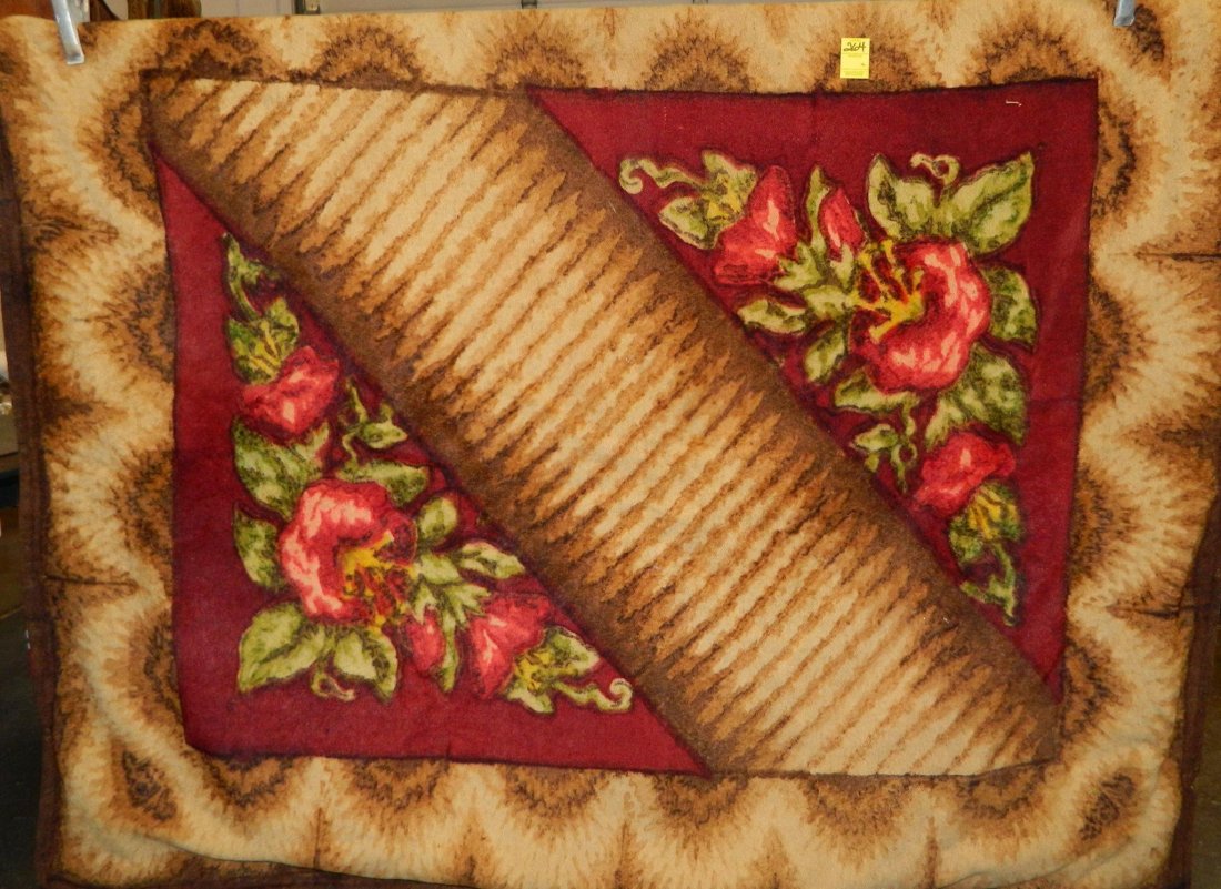 VINTAGE FLORAL BUGGY BLANKET (1 of 2)