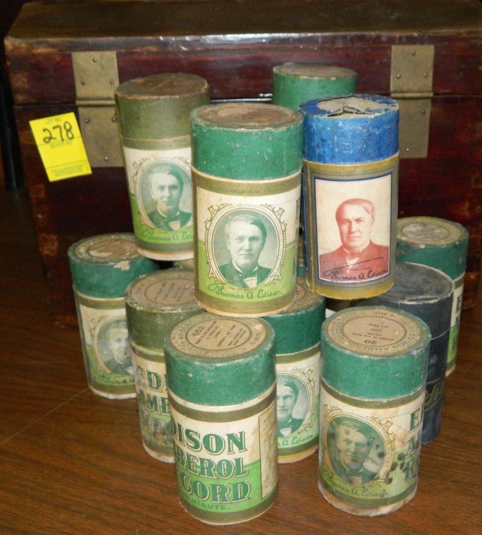 13 EARLY EDISON ROLLS THOMAS EDISON CYLINDERS (1 of 1)