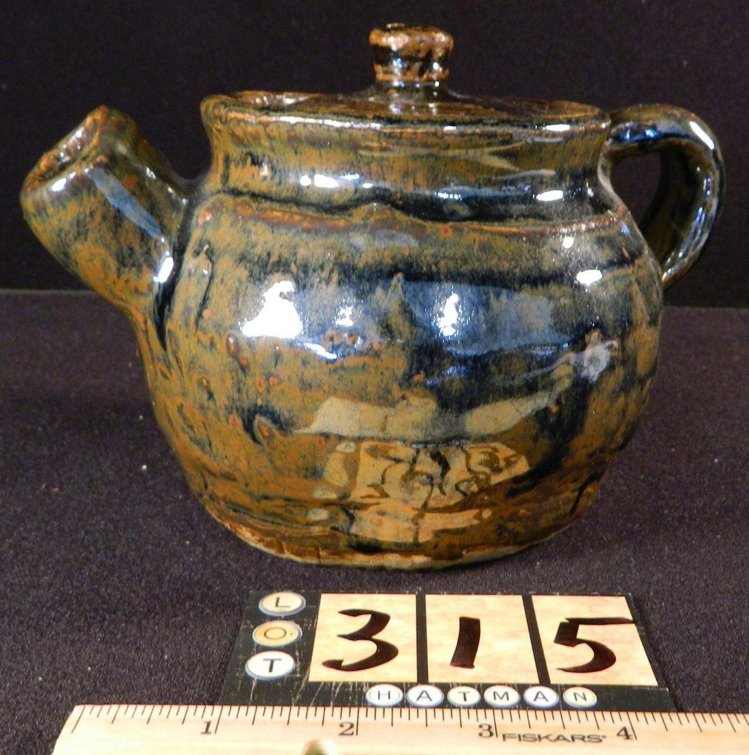 MARIE ROGERS FOLK ART TEAPOT WITH LID (1 of 5)