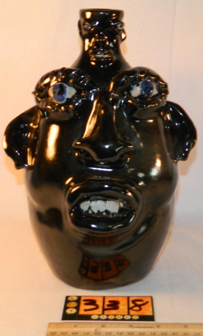 JERRY BROWN HAMILTON, ALABAMA 1994 DOUBLE FACE JUG (1 of 7)