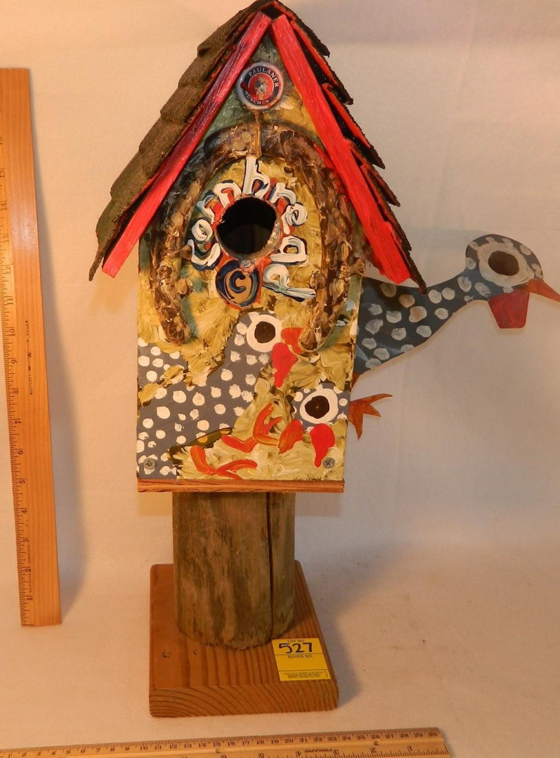 JOHN CORNBREAD ANDERSON FOLK ART PAINTED BIRD HOUSE (1 of 3)
