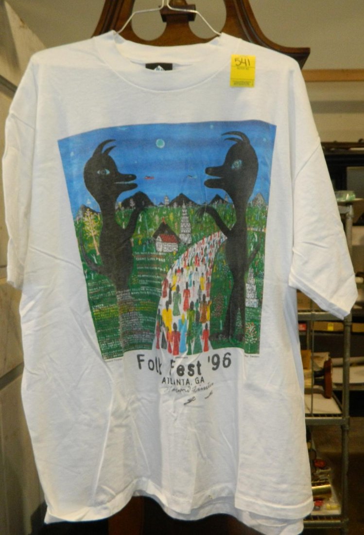 SOUVENIR T SHIRT FOLK FEST 1996 AUTOGRAPHED BY HOWARD (1 of 2)