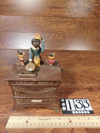 ORGAN BANK MONKEY BOOK OF KNOWLEDGE: Please see photo for measurements and dimensions. Thank you for shopping at Hatman Auctions. This is the first of many online auctions that will feature one of the United States Largest collections of