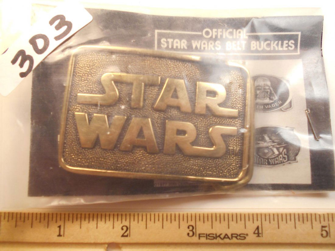 STAR WARS BELT BUCKLES ADVERTISING VINTAGE SOLID BRASS (1 of 2)