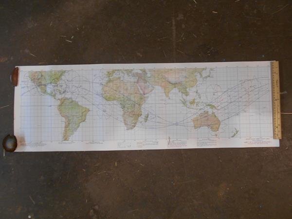 1968 NASA MAP 1ST EDITION 3 PAGES APOLLO (1 of 4)