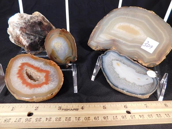 LOT OF ROCK SLABS POLISHED CUT LAPIDARY STONE (1 of 2)