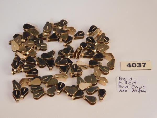GOLD FILLED END CAPS 100 COUNT 10 GRAMS (1 of 1)