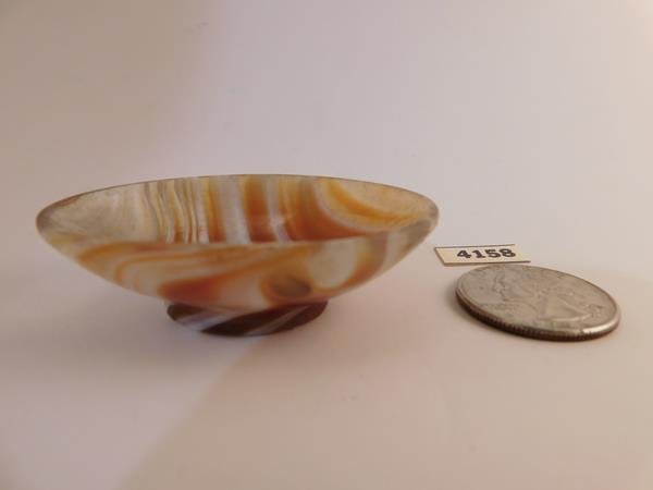 AGATE HAND CARVED BOWL STONE ROCK LAPITARY (1 of 2)