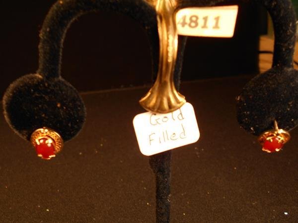 GOLD FILLED VINTAGE STONE EARRINGS CARNELIAN: Please see photo for measurements and dimensions. Thank you for shopping at Hatman Auctions. This is the first of many online auctions that will feature one of the United States Largest collections of