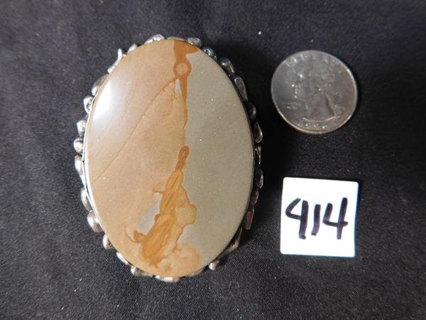 RARE JASPER SILVER HANDMADE BOLO SIGNED (1 of 2)