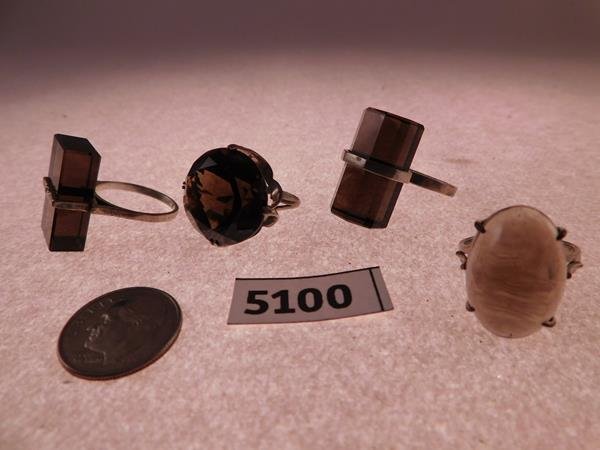 MID CENTURY MODERN RINGS 700 SILVER (1 of 1)