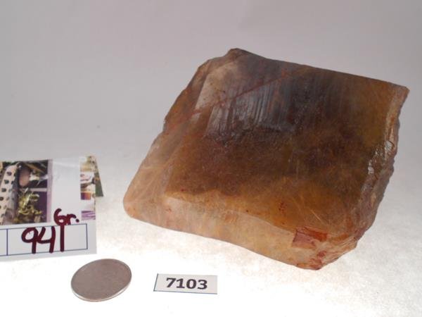 RUTILATED QUARTZ  ROCK STONE LAPIDARY SPECIMEN (1 of 1)