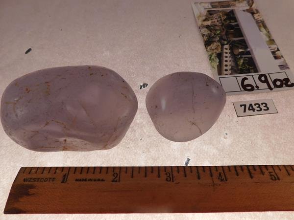 BLUE CHALCEDONY AGATE NODULE ROCK STONE SPECIMEN (1 of 2)