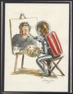 Norm Saunders Mars Attacks Artwork: Important Notice: Please note that the format of this auction differs from a traditional eBay Live auction in that only absentee bids are accepted. There is no live "bidding on the close" in which