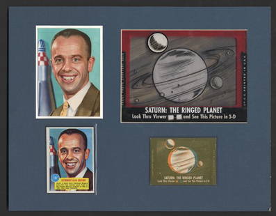 1963 Topps "Astronauts" Original Art: Important Notice: Please note that the format of this auction differs from a traditional eBay Live auction in that only absentee bids are accepted. There is no live "bidding on the close" in which