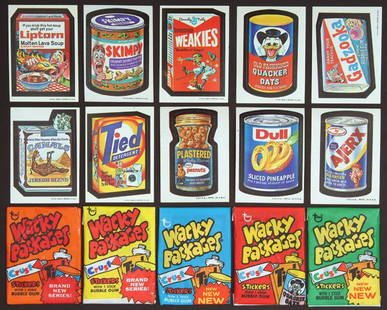 1973-1976 Wacky Packages Stickers: Important Notice: Please note that the format of this auction differs from a traditional eBay Live auction in that only absentee bids are accepted. There is no live "bidding on the close" in which