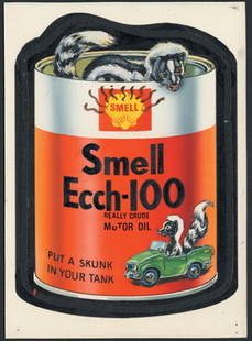 1975 Wacky Pack Art Smell Ecch-100: Important Notice: Please note that the format of this auction differs from a traditional eBay Live auction in that only absentee bids are accepted. There is no live "bidding on the close" in which