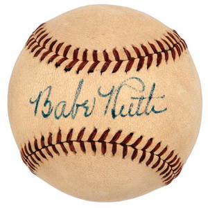 213: Babe Ruth Single Signed Baseball