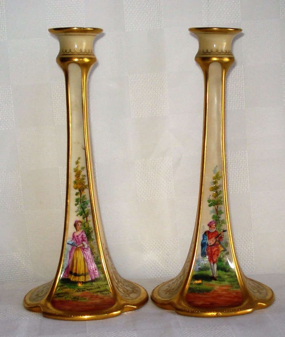 pair of Dresden candle holders (1 of 10)
