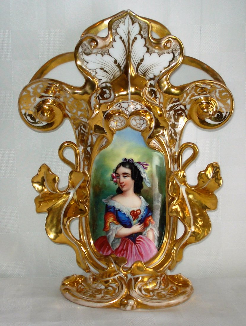 vintage porcelaine de Paris vase (1 of 8)