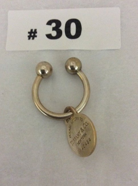 Tiffany & Co. "Please Return To" Keychain: Number 640454