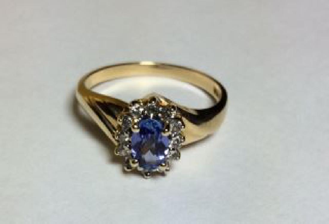 14kt Gold Blue Topaz Ring (1 of 3)