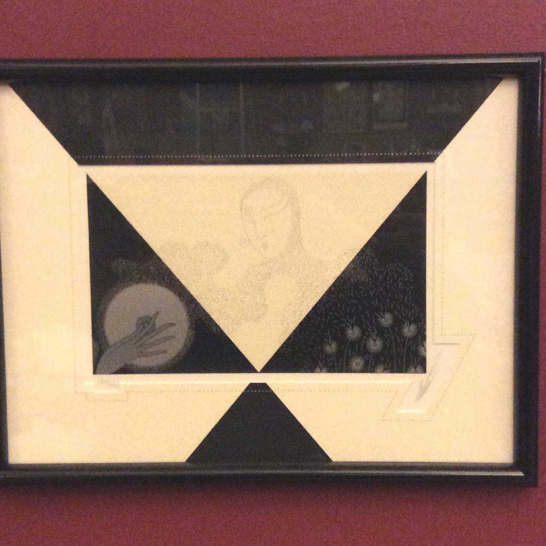 Erte, signed & numbered 138/300: from Benjamin's Art Gallery. Frame measures 18' by 13.5'