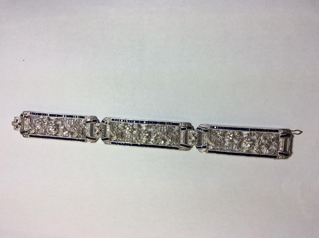 18kt White Gold Sapphires & Diamonds Bracelet (1 of 6)