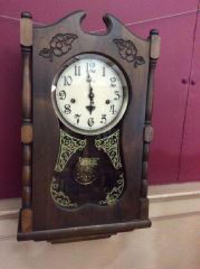 Ansonia Wind Up Wall Clock w/ Key (1 of 3)