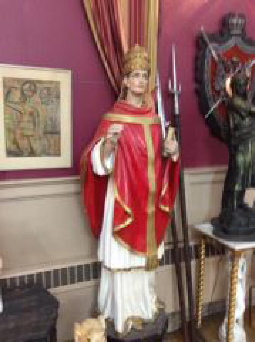 Religious Plaster Statue of Bishop w/ Bible 66" tall by (1 of 9)